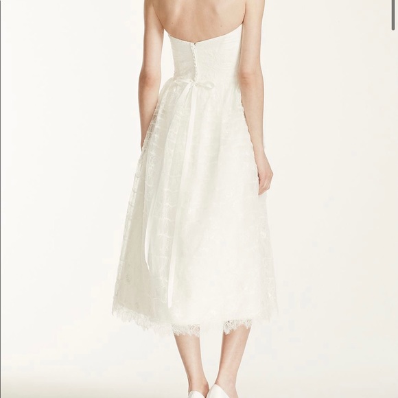 Beautiful Tea Length Melissa Sweet Wedding Dress - Picture 4 of 11